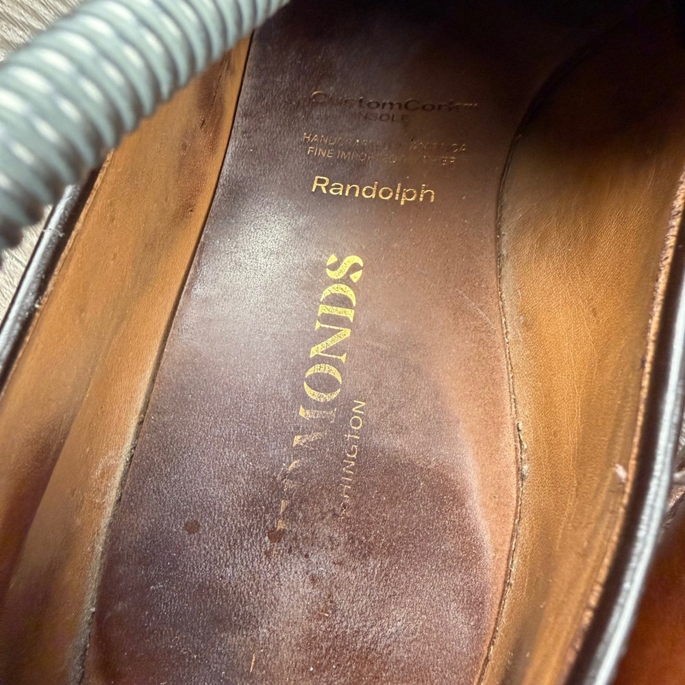 Allen Edmonds Mens Randolph Loafers Full Strap Penny Leather Brown US 10.5 D - Picture 10 of 11